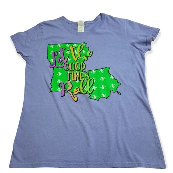 Gildan Mardi Gras shirt M - Picture 1 of 3